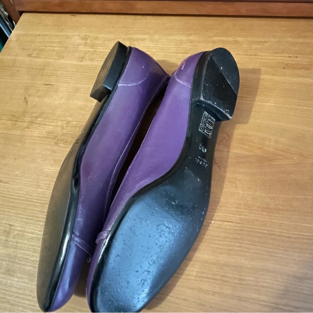 Vintage GUCCI Purple Leather Ballet Flats - 40C - Picture 6 of 15